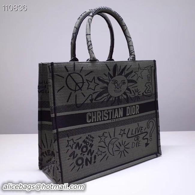 Imitation Bulk DIOR BOOK TOTE BAG IN EMBROIDERED CANVAS M1286ZJOE