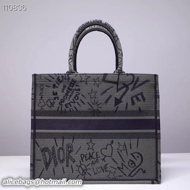 Imitation Bulk DIOR BOOK TOTE BAG IN EMBROIDERED CANVAS M1286ZJOE