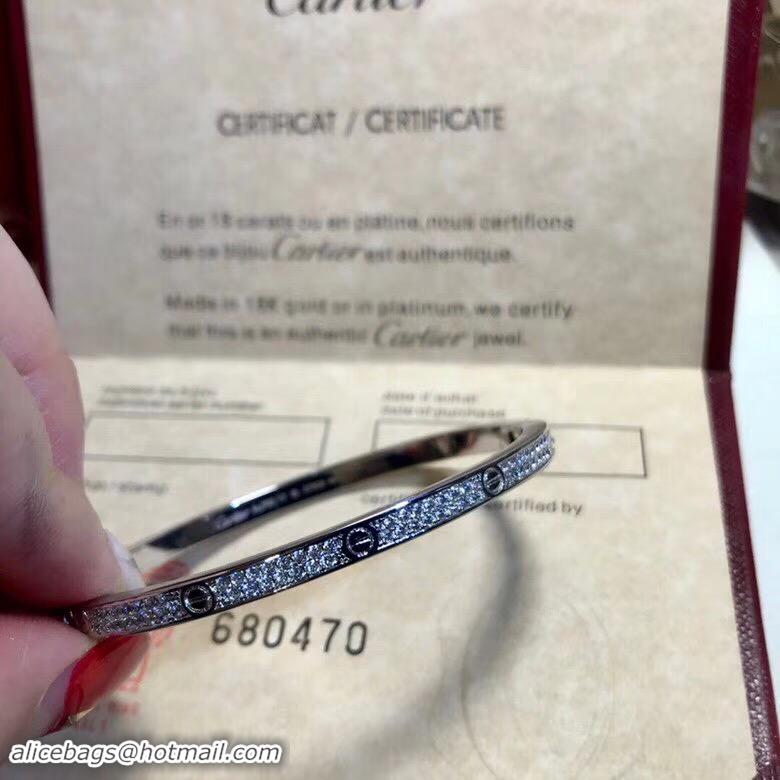 Newest Cheap Cartier Bracelet CB180120 Silver