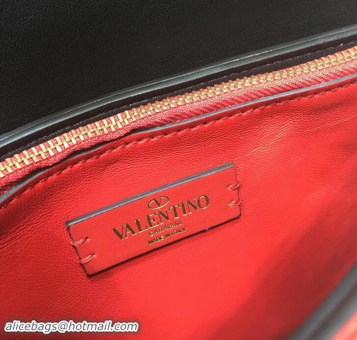 Fashion Valentino Smooth Calfskin Small VRing Shoulder Bag 181685 Red