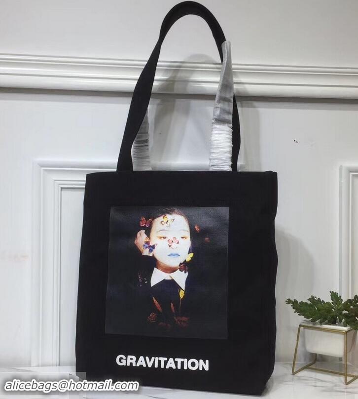 Fashion Valentino Canvas Shopper Tote Bag Gravitation Print in Collaboration with Izumi Miyazaki 181621 2019