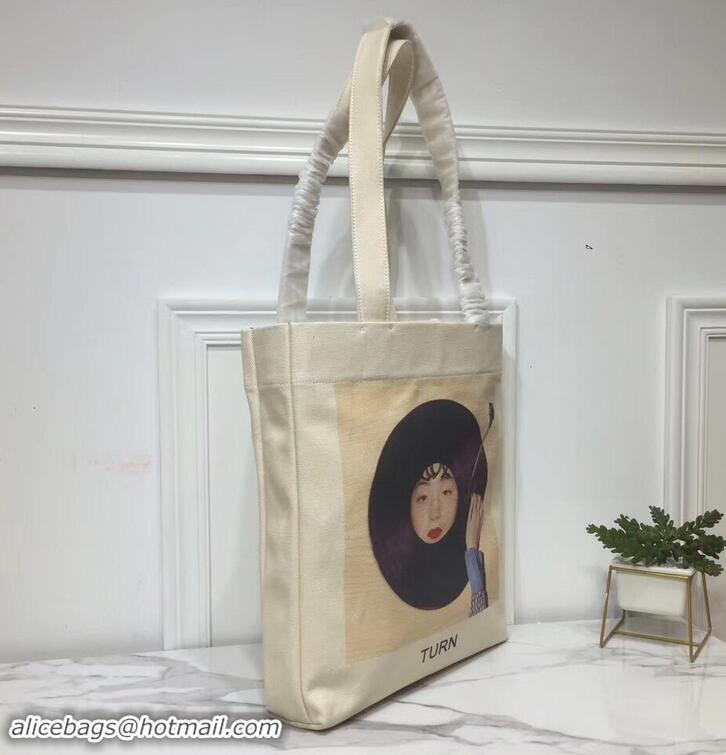 Top Quality Valentino Canvas Shopper Tote Bag Turn Print in Collaboration with Izumi Miyazaki 181622 2019