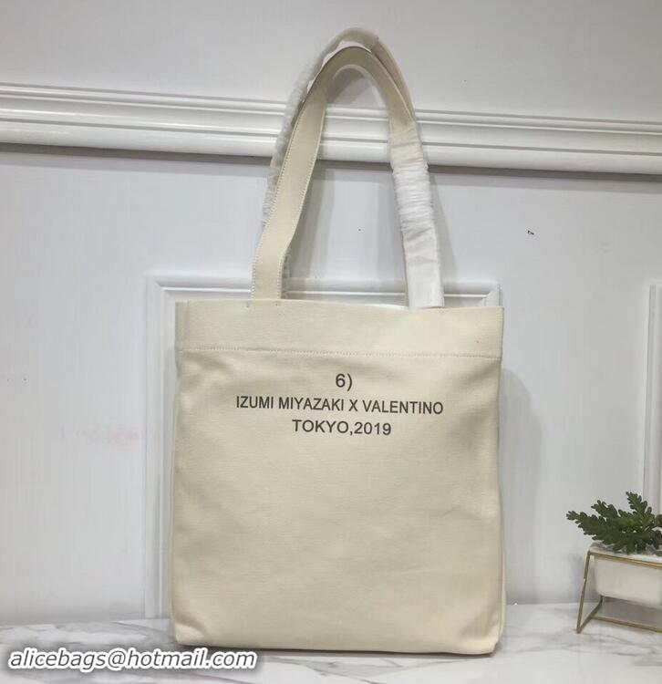 Top Quality Valentino Canvas Shopper Tote Bag Turn Print in Collaboration with Izumi Miyazaki 181622 2019