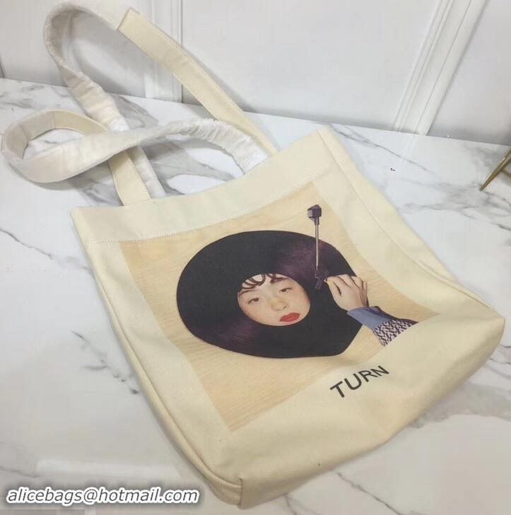 Top Quality Valentino Canvas Shopper Tote Bag Turn Print in Collaboration with Izumi Miyazaki 181622 2019