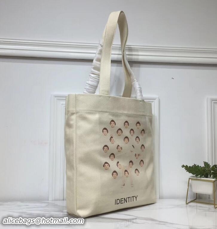 Luxury Valentino Canvas Shopper Tote Bag Identity Print in Collaboration with Izumi Miyazaki 181625 2019