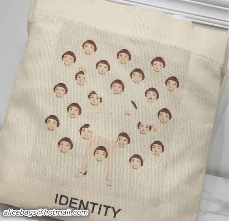 Luxury Valentino Canvas Shopper Tote Bag Identity Print in Collaboration with Izumi Miyazaki 181625 2019