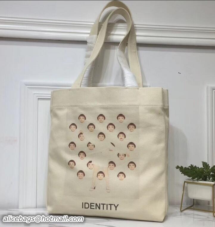 Luxury Valentino Canvas Shopper Tote Bag Identity Print in Collaboration with Izumi Miyazaki 181625 2019