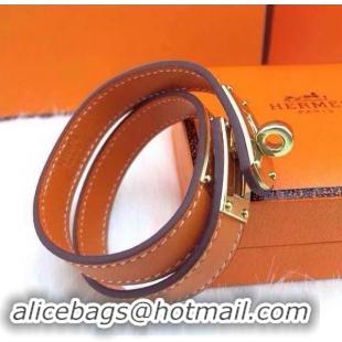 Durable Faux Hermes Genuine Leather Bracelet HM0013D