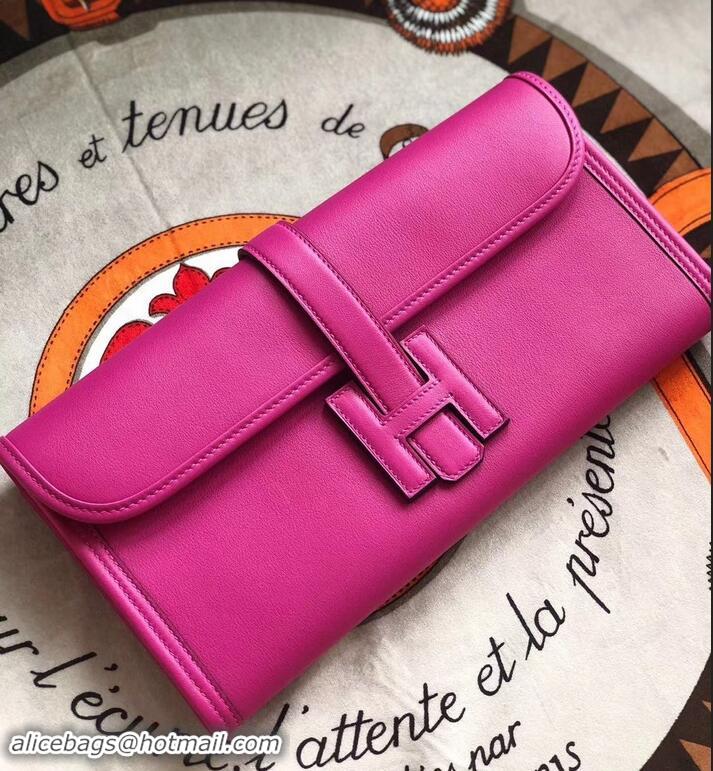 Top Grade Hermes Jige Elan 29 Swift Clutch Bag Rose Tyrien H945111