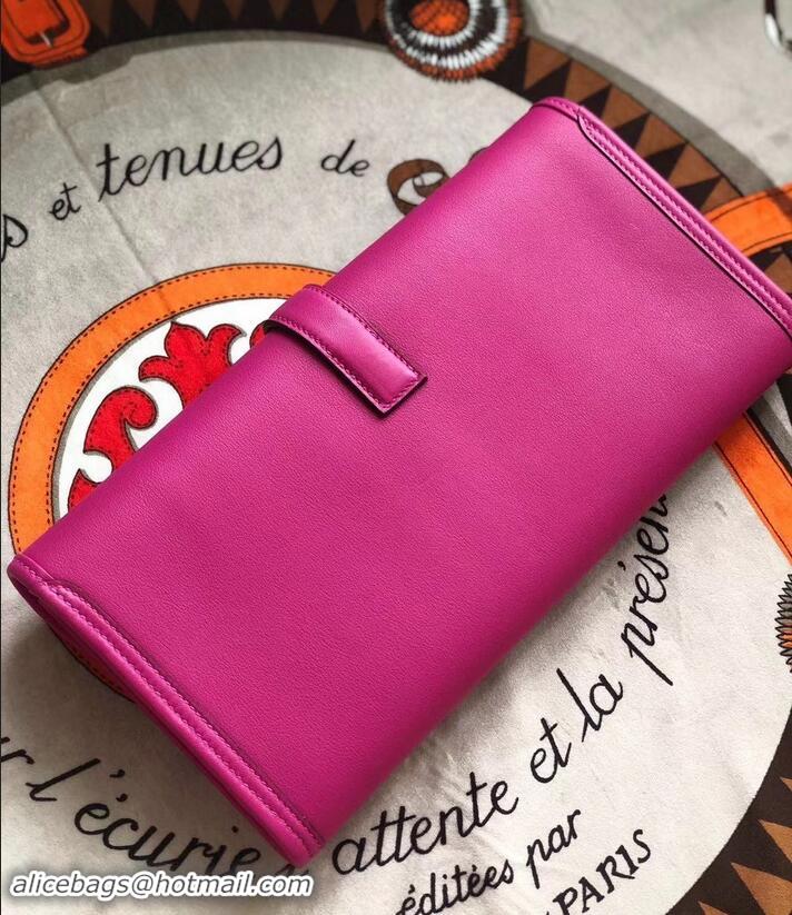 Top Grade Hermes Jige Elan 29 Swift Clutch Bag Rose Tyrien H945111