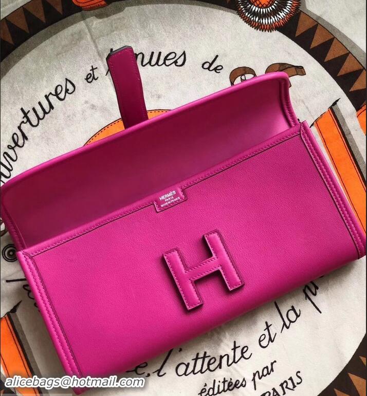 Top Grade Hermes Jige Elan 29 Swift Clutch Bag Rose Tyrien H945111