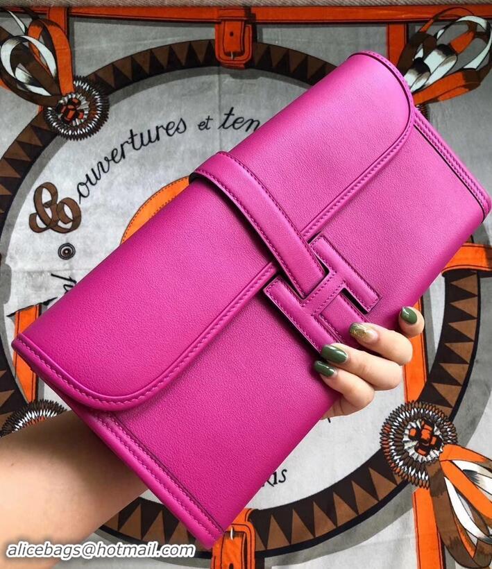 Top Grade Hermes Jige Elan 29 Swift Clutch Bag Rose Tyrien H945111