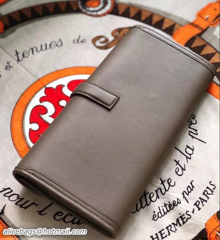 Classic Hot Hermes Jige Elan 29 Swift Clutch Bag H945111 Elephant Grey