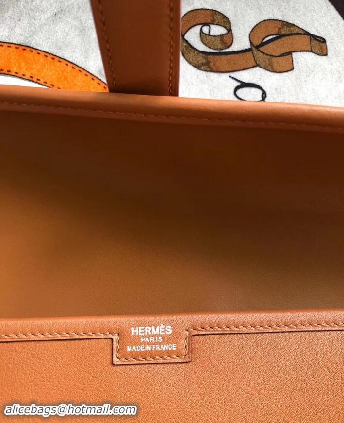 Crafted Hermes Jige Elan 29 Swift Clutch Bag H945111 Curry