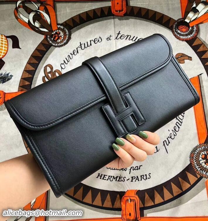 Best Price Hermes Jige Elan 29 Swift Clutch Bag H945111 black