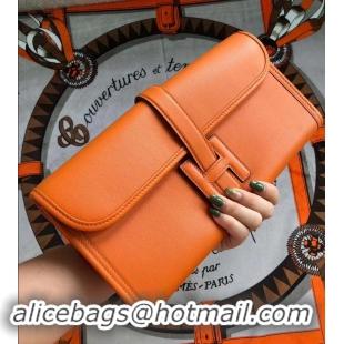 Grade Hermes Jige Elan 29 Swift Clutch Bag H945111 orange