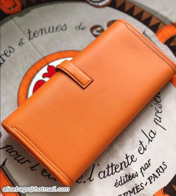 Grade Hermes Jige Elan 29 Swift Clutch Bag H945111 orange