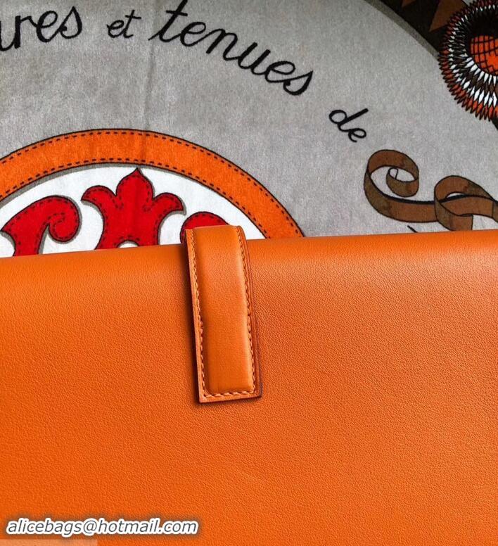 Grade Hermes Jige Elan 29 Swift Clutch Bag H945111 orange