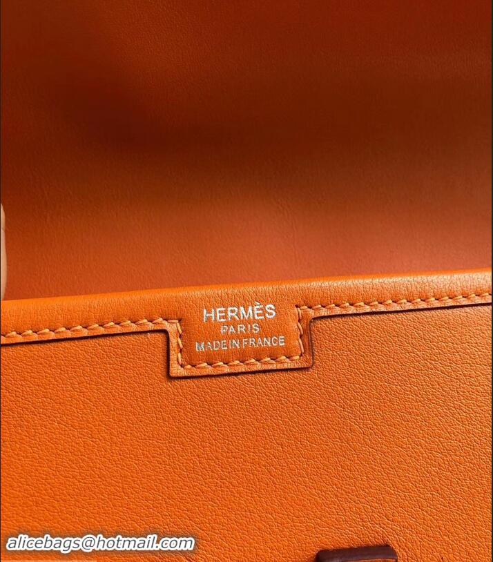 Grade Hermes Jige Elan 29 Swift Clutch Bag H945111 orange