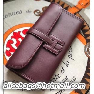 Duplicate Hermes Jige Elan 29 Swift Clutch Bag H945111 burgundy