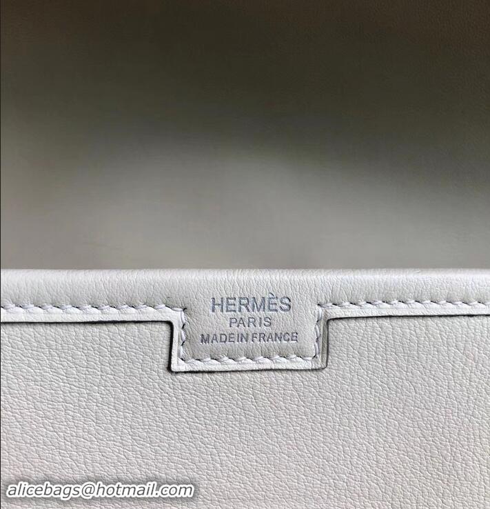 Sophisticated Hermes Jige Elan 29 Swift Clutch Bag H945111 white