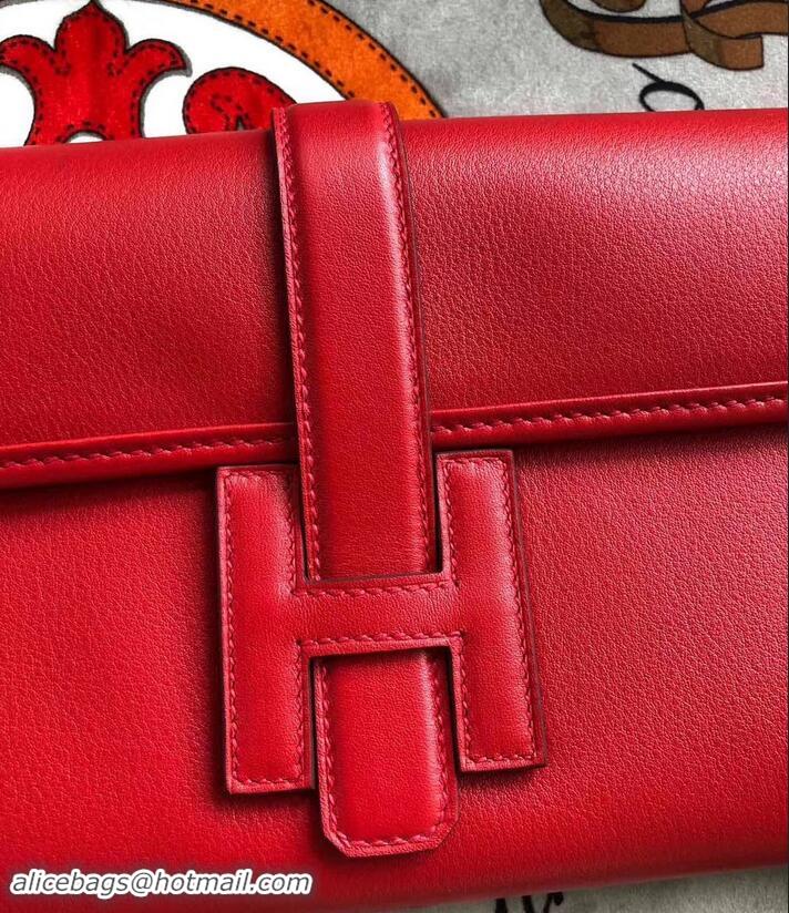 aaaaa Hermes Jige Elan 29 Swift Clutch Bag H945111 red