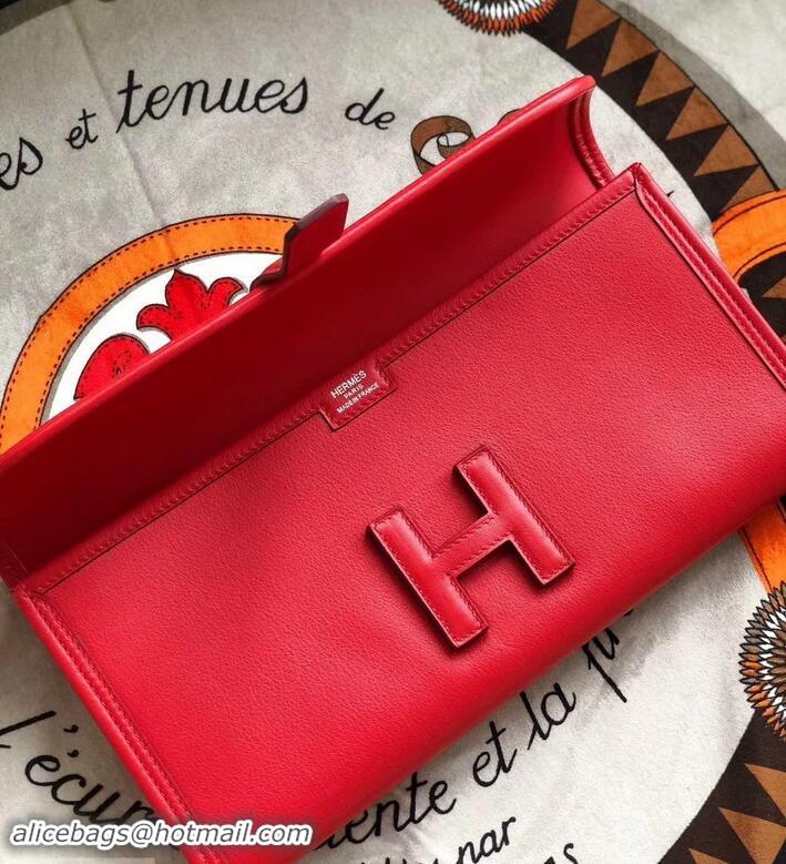 aaaaa Hermes Jige Elan 29 Swift Clutch Bag H945111 red