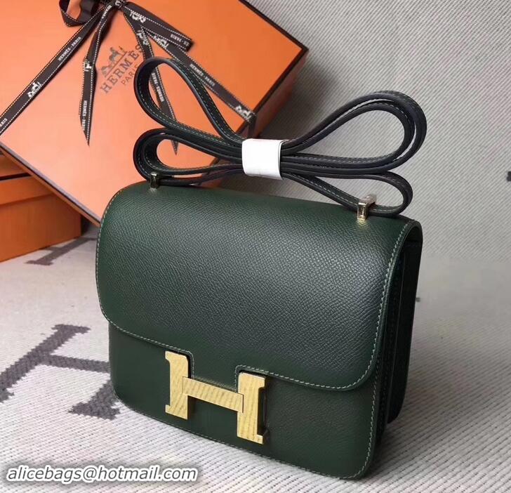 Trendy Design Hermes Constance 23 Bag in original Epsom Leather army green H945115