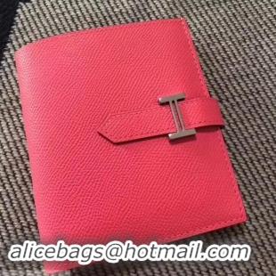 Enough HERMES BEARN SHORT WALLET IN ORIGINAL EPSOM LEATHER H945116 Rosy 