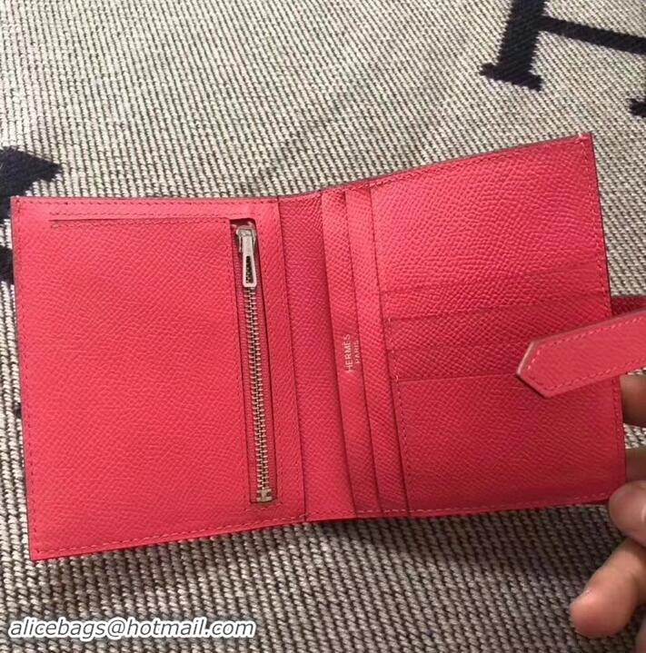 Enough HERMES BEARN SHORT WALLET IN ORIGINAL EPSOM LEATHER H945116 Rosy 