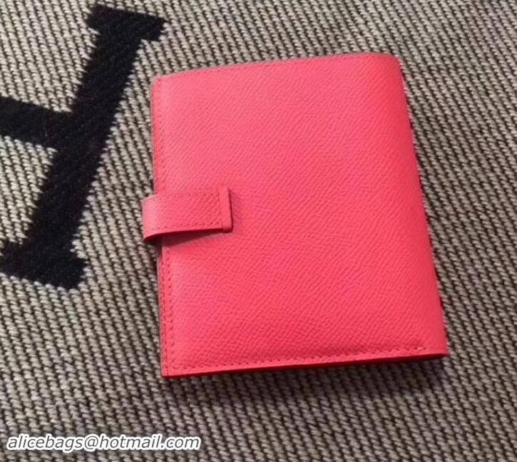 Enough HERMES BEARN SHORT WALLET IN ORIGINAL EPSOM LEATHER H945116 Rosy 