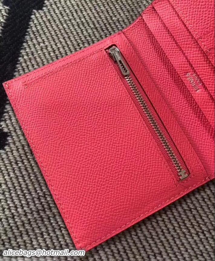 Enough HERMES BEARN SHORT WALLET IN ORIGINAL EPSOM LEATHER H945116 Rosy 