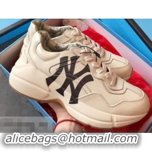 Perfect Gucci Rhyton Leather Sneakers 708012 NY Ivory