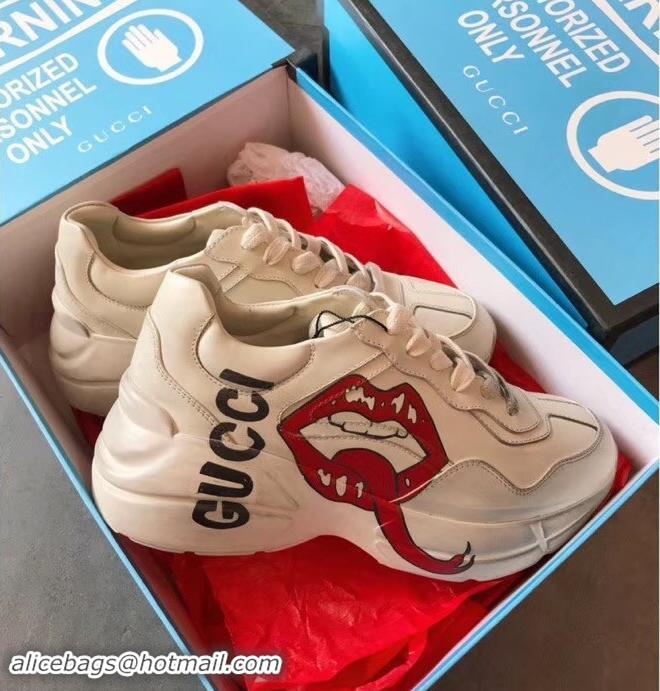 Enough Gucci Rhyton Leather Sneakers 708013 Mouth 2019