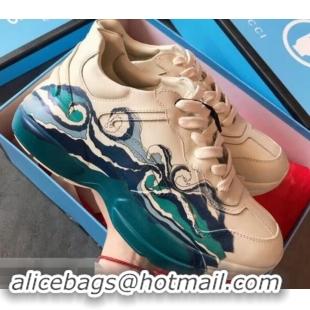 Discount Gucci Rhyton Leather Sneakers 708013 Wave 2019