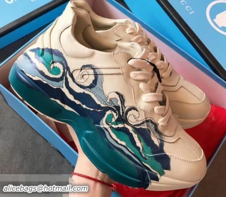 Discount Gucci Rhyton Leather Sneakers 708013 Wave 2019