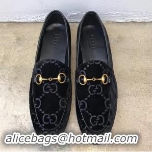 Classic Gucci Jordaan gg velvet loafer blue 431467