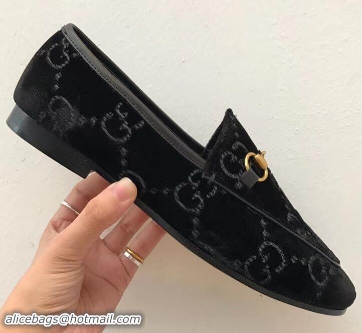 Classic Gucci Jordaan gg velvet loafer blue 431467