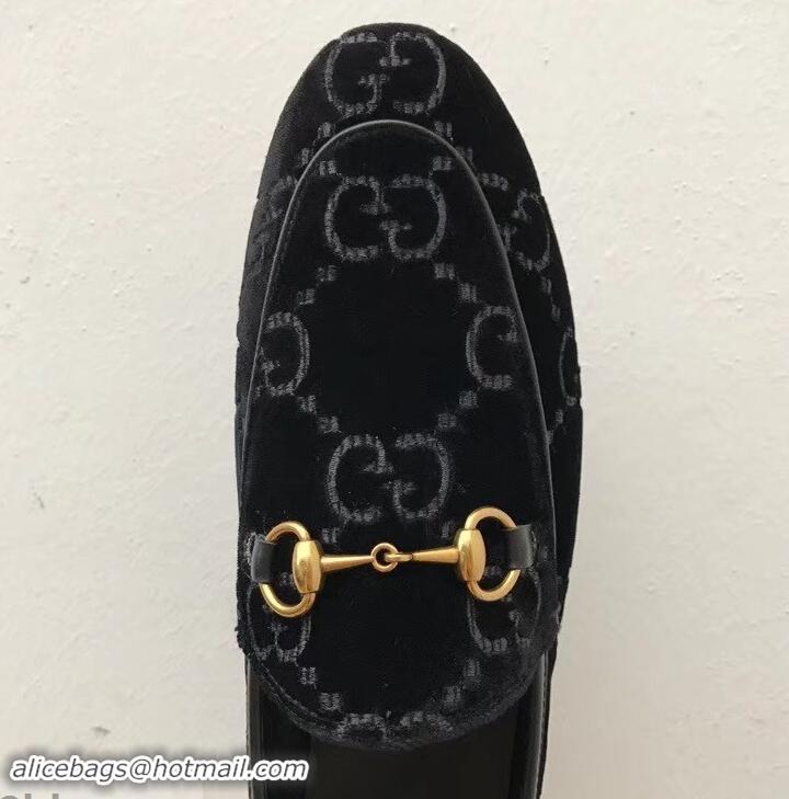 Classic Gucci Jordaan gg velvet loafer blue 431467