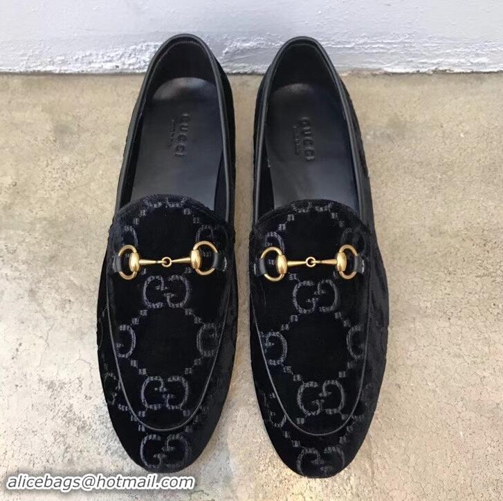 Classic Gucci Jordaan gg velvet loafer blue 431467