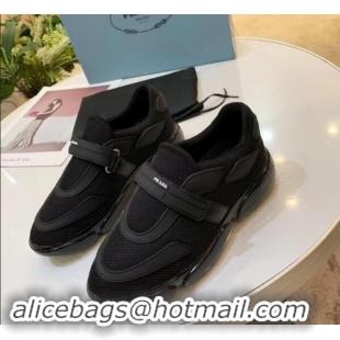 Custom Prada Hook and Loop Fastener Strap Cloudbust Sneakers 709028 Black 2019