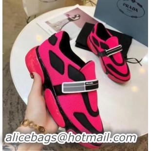 Promotional Prada Hook and Loop Fastener Strap Cloudbust Sneakers 709028 Fuchsia 2019