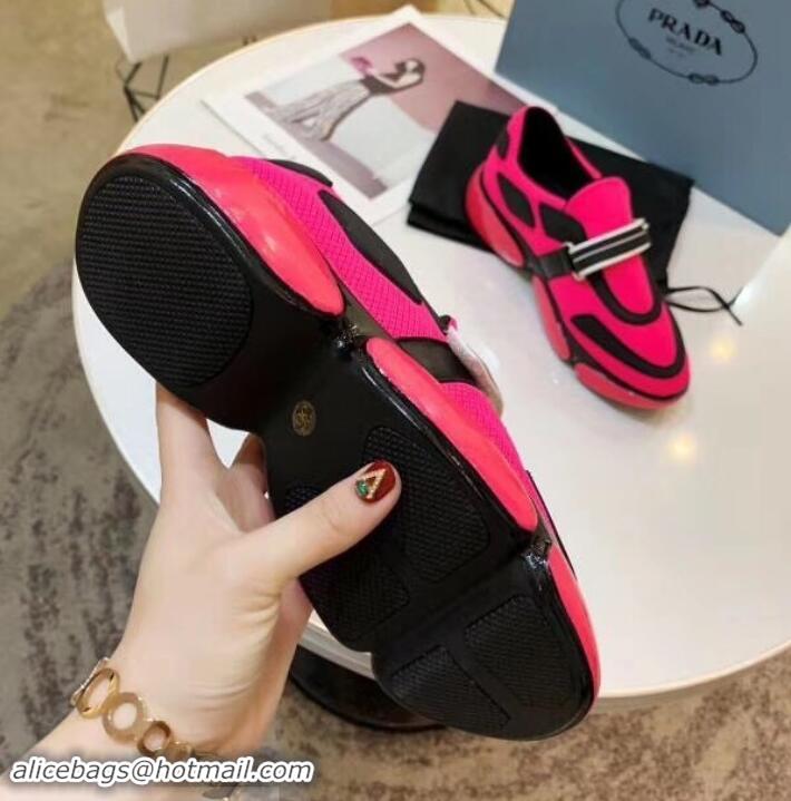 Promotional Prada Hook and Loop Fastener Strap Cloudbust Sneakers 709028 Fuchsia 2019