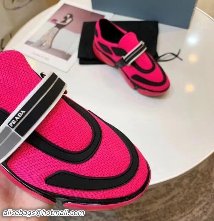 Promotional Prada Hook and Loop Fastener Strap Cloudbust Sneakers 709028 Fuchsia 2019