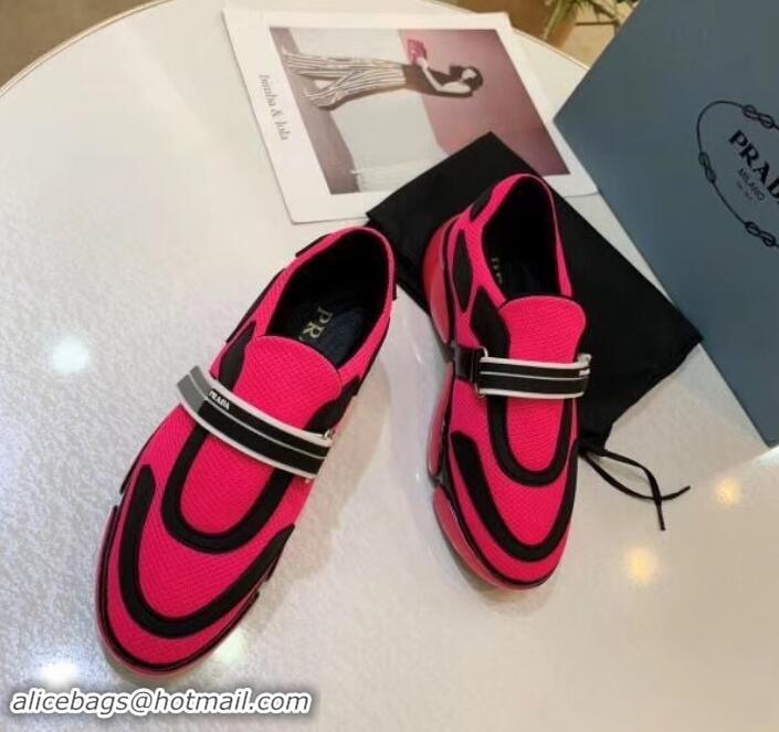 Promotional Prada Hook and Loop Fastener Strap Cloudbust Sneakers 709028 Fuchsia 2019