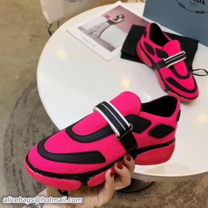 Promotional Prada Hook and Loop Fastener Strap Cloudbust Sneakers 709028 Fuchsia 2019