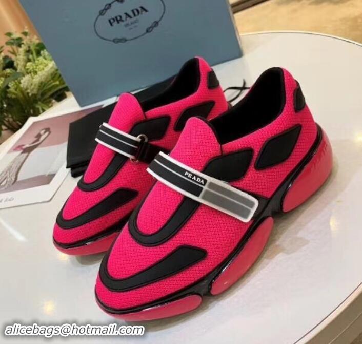 Promotional Prada Hook and Loop Fastener Strap Cloudbust Sneakers 709028 Fuchsia 2019