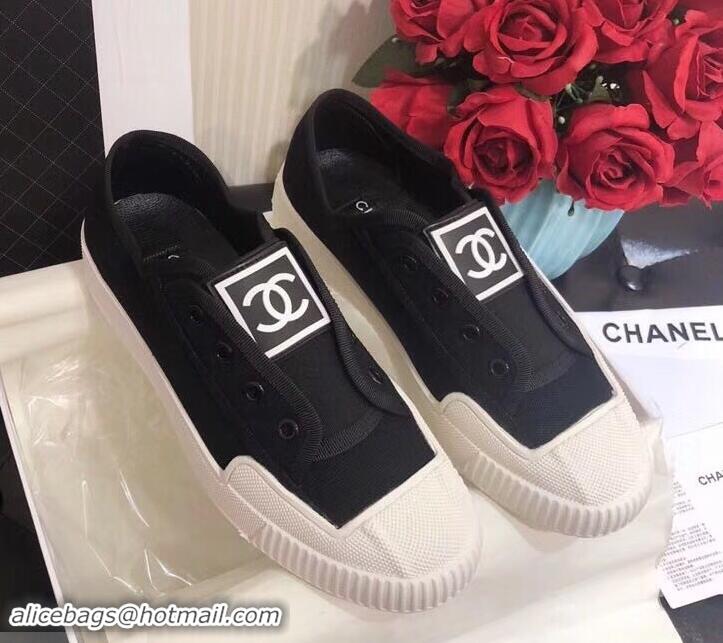 Affordable Price Chanel Vintage CC Logo Sneakers S701012 Black 2019 