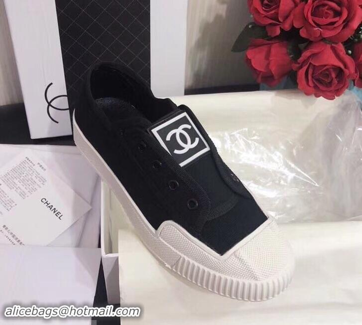 Affordable Price Chanel Vintage CC Logo Sneakers S701012 Black 2019 