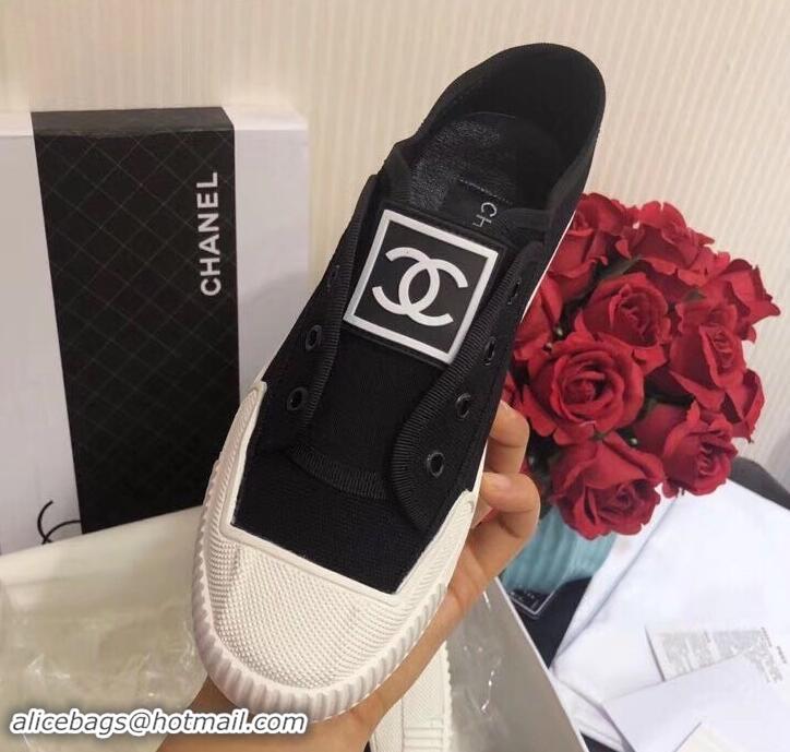 Affordable Price Chanel Vintage CC Logo Sneakers S701012 Black 2019 